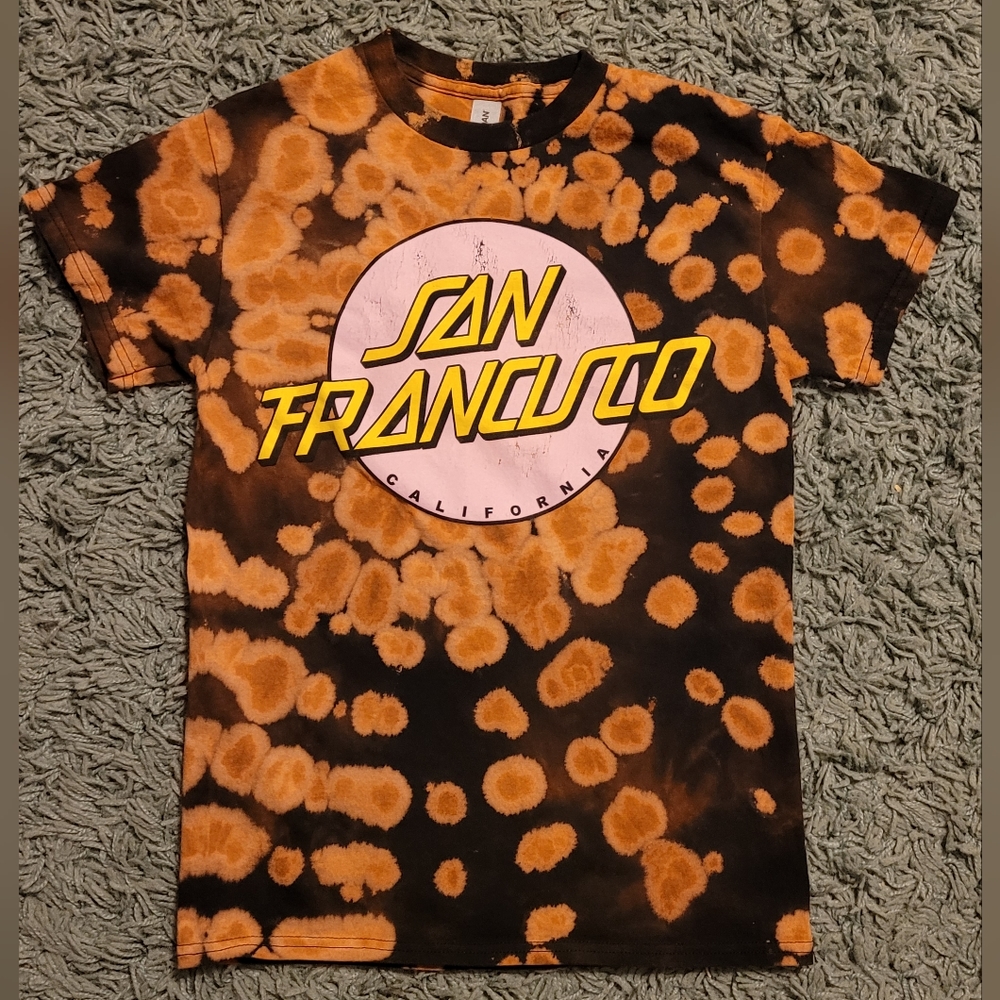 CUSTOM Reverse Dye San Francisco Tee Unisex Size S